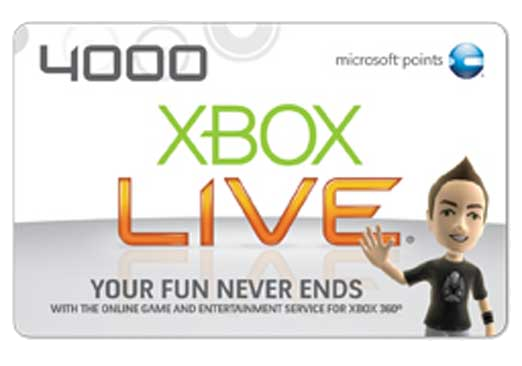 Free Xbox Live Game Card